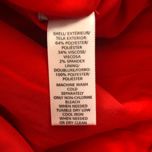 LOFT Split Front Red High Rise Skirt Size 0 Petite - Picture 7 of 7